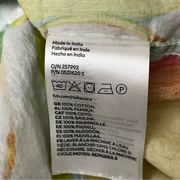 H&M Men’s Vintage Tropical Fruit Print Shirt – Hawaiian Button-Up Summer XL - Picture 8 of 10